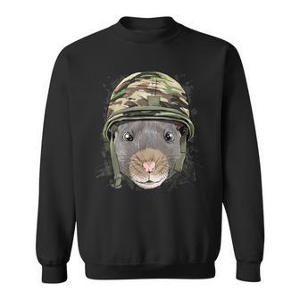 Rat Soldier Veteran Army Rat Rodent Lover Sweatshirt - Monsterry UK