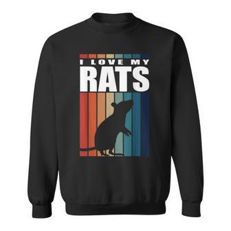 Rats Vintage Stripes Sweet Saying For Rat Holder Sweatshirt - Seseable