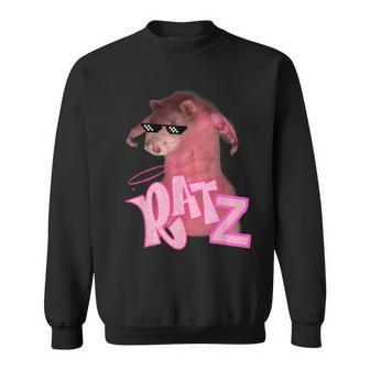 Ratz Gangster Mouse Pink Rat Memes Muscle Ratz Sweatshirt - Monsterry
