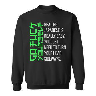Reading Japanese Is Really Easy Japanese Sweatshirt - Monsterry