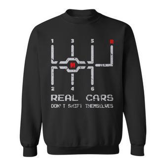 Real Cars Don't Shift Themselves Distressed Drifting Sweatshirt - Monsterry CA