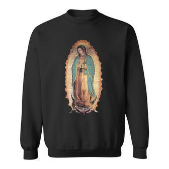 Real Our Lady Of Guadalupe Virgin Mary Catholic Sweatshirt - Monsterry UK