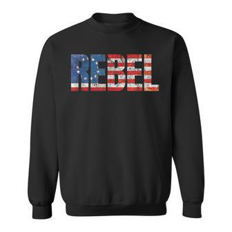 Rebel Betsy Ross American Flag 1776 Vintage Distressed Sweatshirt - Monsterry UK