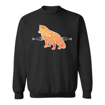 Red Fox Watercolor Style Orange White Animal Sweatshirt - Monsterry