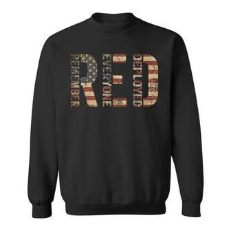 Red Friday Military Support Remember Everyone Deployed Sweatshirt | Mazezy DE