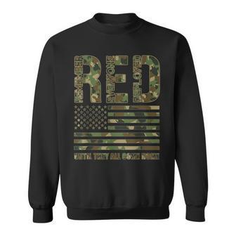 Red Friday Military Veteran Remember Everyone Deployed Camo Sweatshirt - Monsterry CA