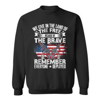 Red Friday Remember Everyone Deployed Usa Flag Military Sweatshirt - Monsterry CA