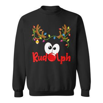 Red Nose Rudolph Costumes Reindeer Christmas Family Matching Sweatshirt - Thegiftio UK