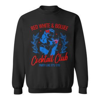 Red White And Boujee Vintage Cocktail Drinking 4Th Of July Sweatshirt - Monsterry CA