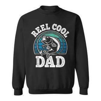 Reel Cool Dad Fishing Papa Vintage Daddy Fathers Day Sweatshirt - Seseable