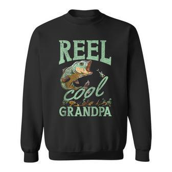 Reel Cool Grandpa Fishing Grandpas Father's Day Dad Sweatshirt - Seseable
