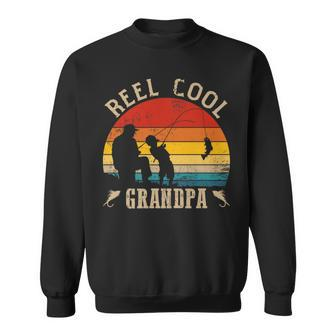 Reel Cool Grandpa Fishing Grandpas Father's Day Sweatshirt - Thegiftio UK