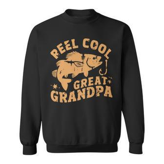 Reel Cool Great Grandpa Fishing Father's Day Dad Joke Sweatshirt - Thegiftio UK
