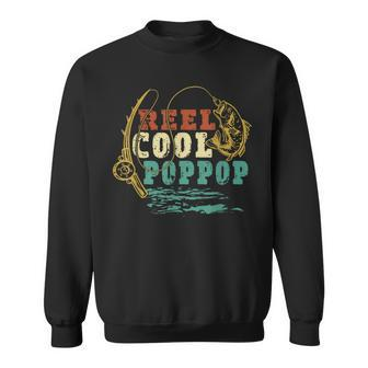 Reel Cool Pop-Pop Vintage Fishing Grandpa Fisherman Sweatshirt - Monsterry