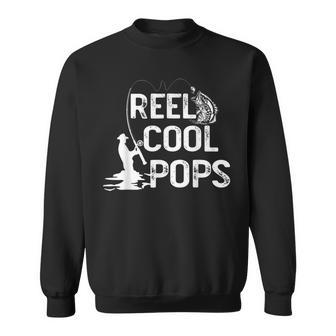 Reel Cool Pops Vintage Fishing Father's Day Sweatshirt - Seseable