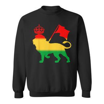 Reggae Rasta Lion Rastafarian Jamaican Music Sweatshirt - Thegiftio UK