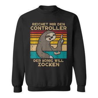 Reichet Mir Den Controller King Gamer Boys' Sweatshirt - Seseable