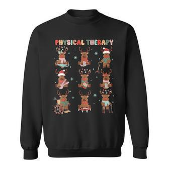 Reindeer Physical Therapy Pt Physical Therapist Christmas Sweatshirt | Mazezy
