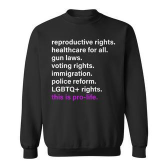 Reproductive Rights Healthcare For All Gun Laws Sweatshirt - Thegiftio UK