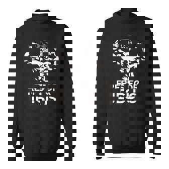 Reps For Jesus Gym Sweatshirt - Monsterry