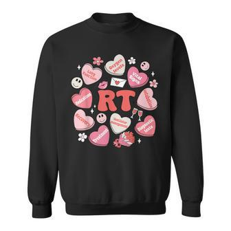 Respiratory Therapy Rt Valentine's Day Candy Heart Sweatshirt | Mazezy