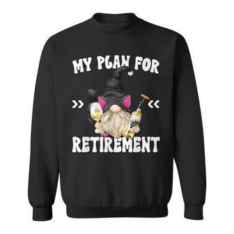 Retired Cat Dad Gnome Retirement Plan For Cat Grandpa Life Sweatshirt - Monsterry DE