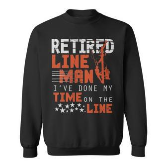 Retired Lineman Retirement Sweatshirt | Mazezy
