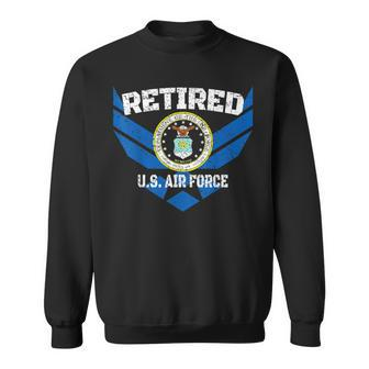 Retired Us Air Force Distressed Veteran Sweatshirt - Monsterry