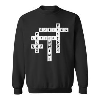 Retirement Crossword Puzzle Sweatshirt - Monsterry