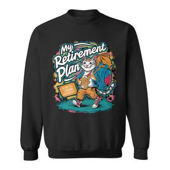 My Retirement Plan Musician Cat Camping For Retirees Sweatshirt - Monsterry AU