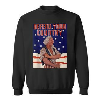 Retro American Pride Uncle Sam Military Recruit Wwii Poster Sweatshirt - Monsterry DE