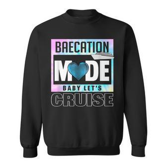 Retro Baecation Mode Baby Let's Cruise Love Vacation Couples Sweatshirt - Monsterry UK