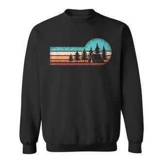 Retro Camping Hiking Landscape Nature Outdoor Camper Sweatshirt - Geschenkecke