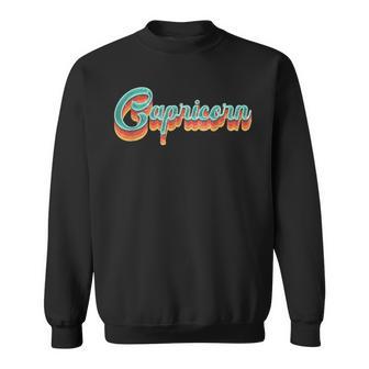 Retro Capricorn Vintage Retro Style Capricorn Zodiac Sweatshirt - Monsterry UK