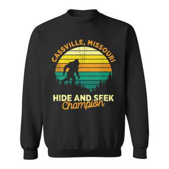 Retro Cassville Missouri Big Foot Souvenir Sweatshirt - Monsterry CA
