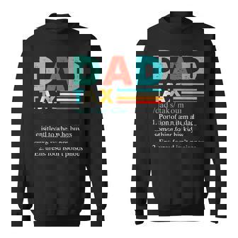 Retro Dad Tax Definition Father's Day Sweatshirt - Thegiftio UK
