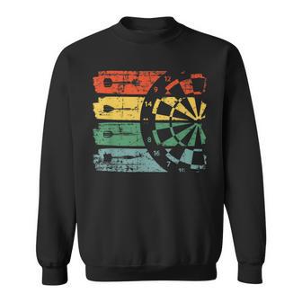 Retro Dartboard Darts Vintage Darter Dart Sweatshirt - Seseable