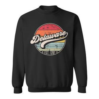 Retro Delaware Home State De Cool 70S Style Sunset Sweatshirt - Monsterry AU