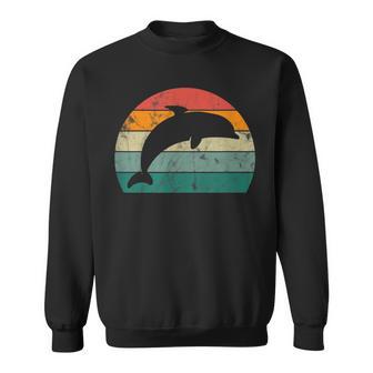 Retro Delfin Mehrfarbig Mit Delfin Sweatshirt - Geschenkecke