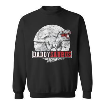 Retro Distressed Daddy Saurus T-Rex Dinosaur Dad Fathers Day Sweatshirt - Thegiftio UK