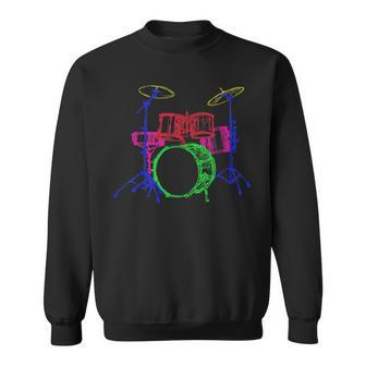 Retro Drum Instrument T Unique 80S Drumming Sweatshirt - Monsterry