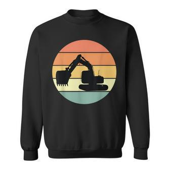 Retro Excavator Apparel Heavy Construction Equipment Sweatshirt - Monsterry DE