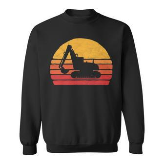 Retro Excavator Vintage Construction Sweatshirt | Mazezy