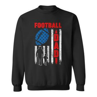 Retro Football Dad Daddy Usa American Flag Fathers Day Men Sweatshirt - Thegiftio UK