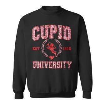 Retro Cupid University Est 1415 Couples Valentines Day Sweatshirt - Monsterry CA