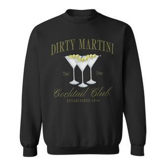 Retro Dirty Martini Cocktail And Social Club Drinking Sweatshirt | Mazezy UK