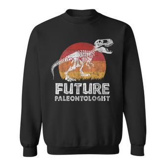 Retro Future Paleontologist T-Rex Dinosaur Fossil Boys Girls Sweatshirt - Seseable