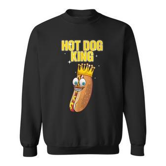 Retro Hot Dog King Hotdog Sausage Wiener Griller Sweatshirt - Monsterry UK