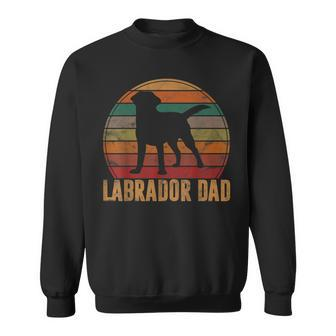 Retro Labrador Dad Dog Daddy Golden Black Lab Father Sweatshirt - Thegiftio UK
