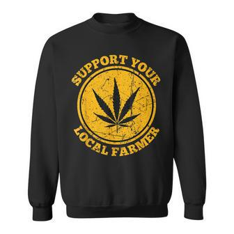 Retro Marijuana Support Your Local Farmer Cannabis Weed 2023 Sweatshirt - Seseable